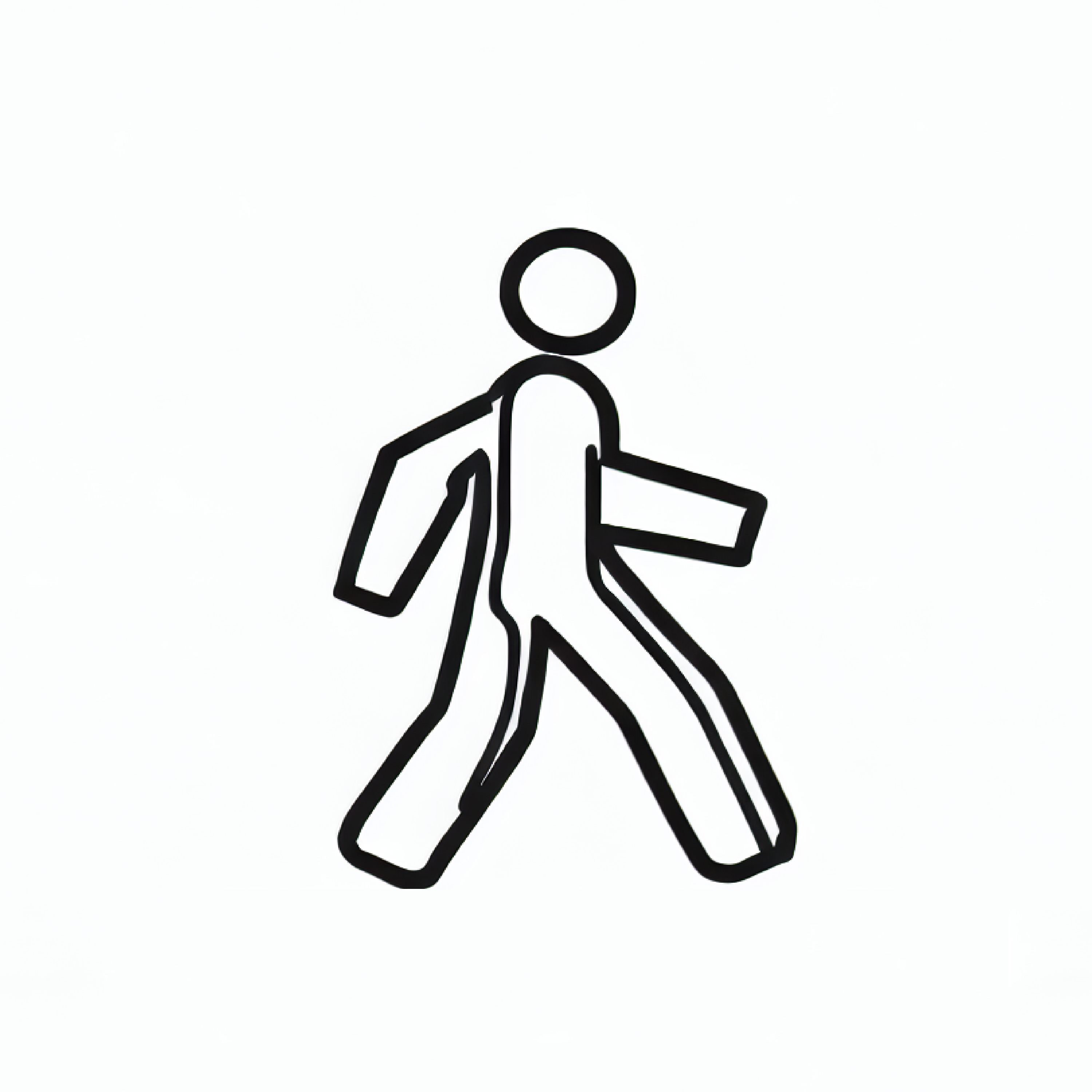 Line drawing of a pedestrian signal