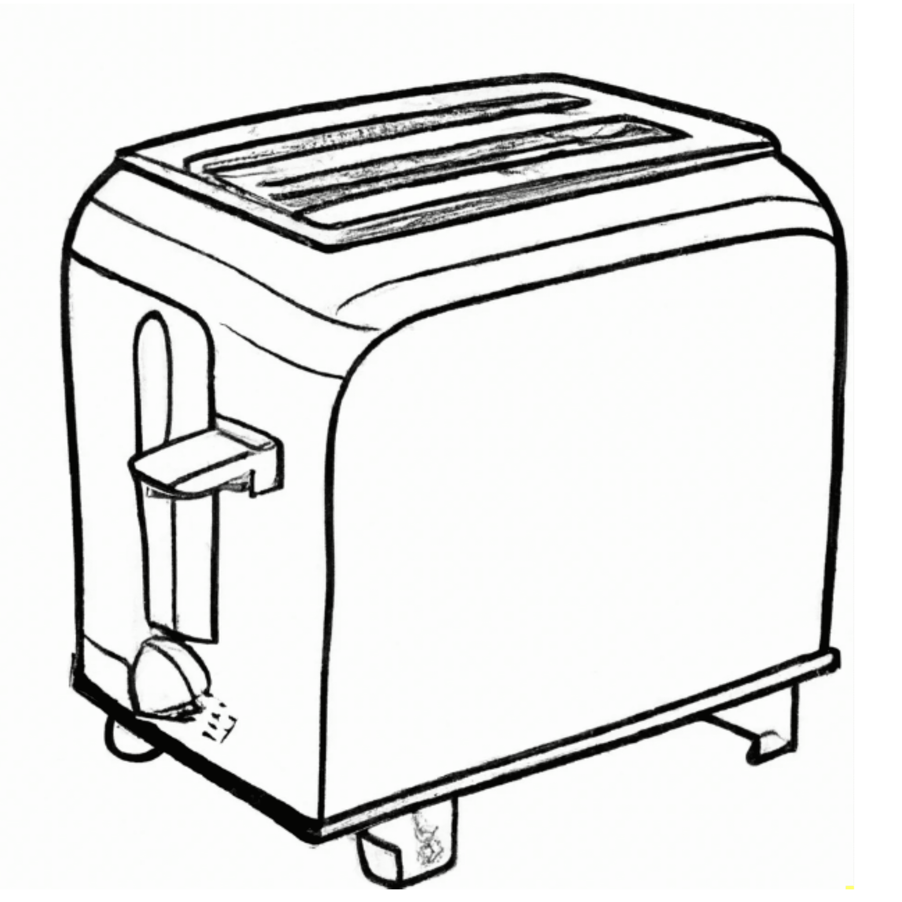 Line drawing of a toaster