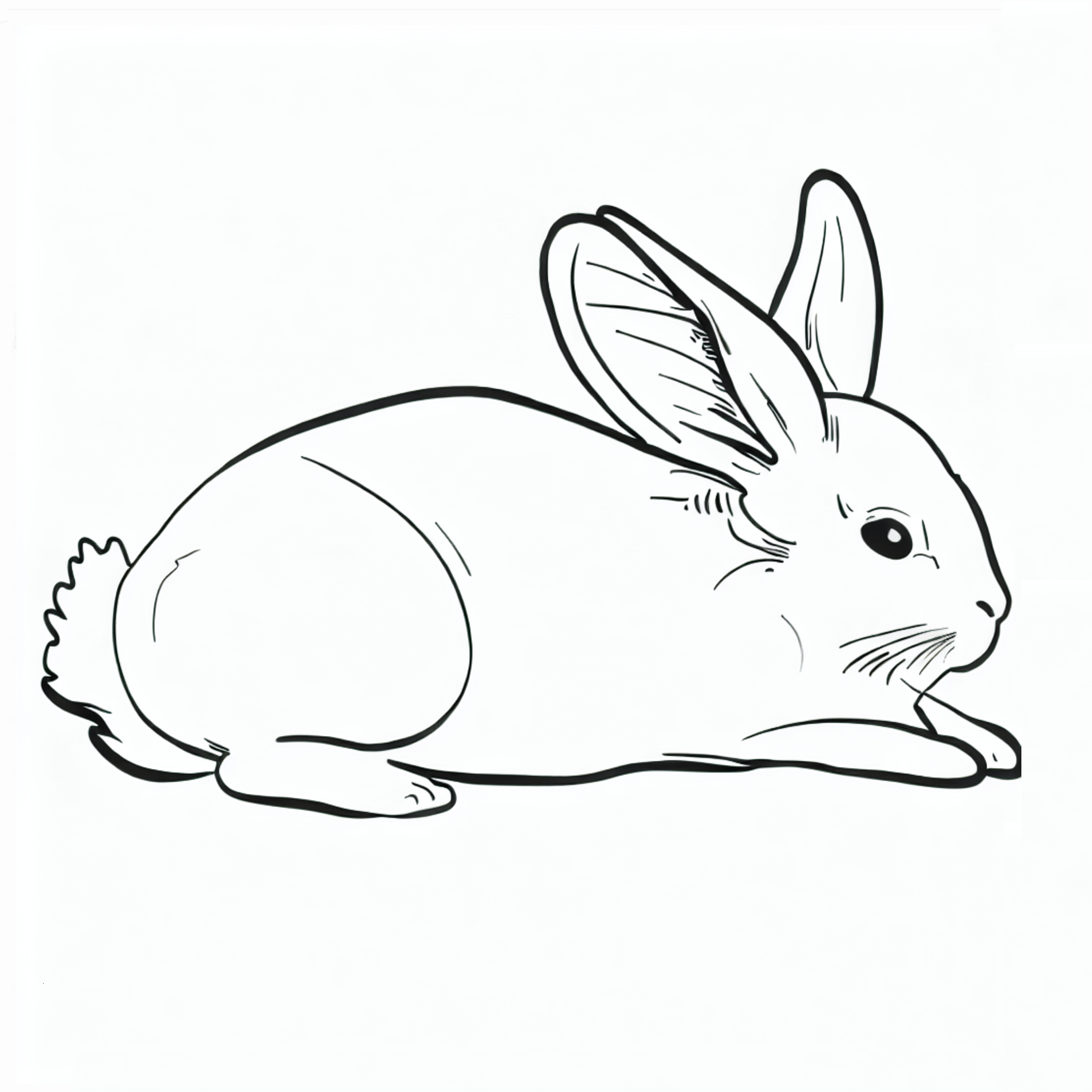 Line drawing of a rabbit